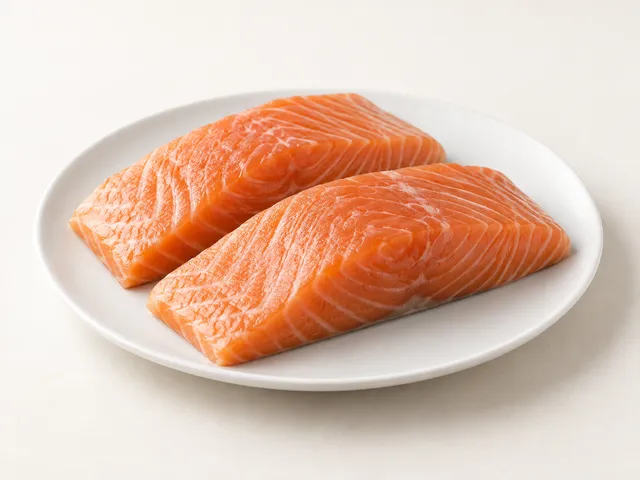 Fresh salmon fillets